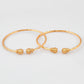 VOJ Stainless Steel Gold-Polished Bangle Set (Pack of 2) - Swadesiicart