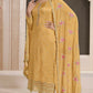 Anaita Yellow Silk Embroidered Stitched Salwar Suit