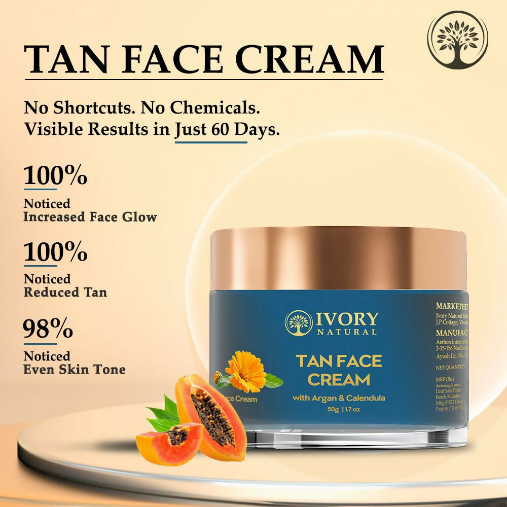Ivory Natural Tan Face Cream For Sun Tan Protection | Swadesiicart