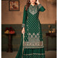 Myra Green Faux Georgette Embroidered Sharara Suit | Swadesiicart