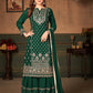 Myra Green Faux Georgette Embroidered Sharara Suit | Swadesiicart