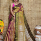 Exclusive Collection Golden Red Beautiful Tissue Benarasi Saree - Swadesiicart