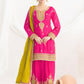 Aarshi Fashions Pink Chinon Wedding Suits