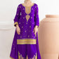 Aarshi Fashions Blue Chinon Wedding Suits
