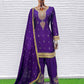 Aarshi Fashions Blue Chinon Wedding Suits