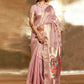 Pink Handwoven Tissue Fabric Festive & Party Style Saree - Emponline | Swadesiicart