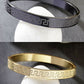 NVR Men's Set of 2 Gold & Black Rhodium-Plated Stainless Steel Kada Bracelet - NR Retail-NVR