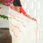 Beatitude Off White Cotton Handloom Saree