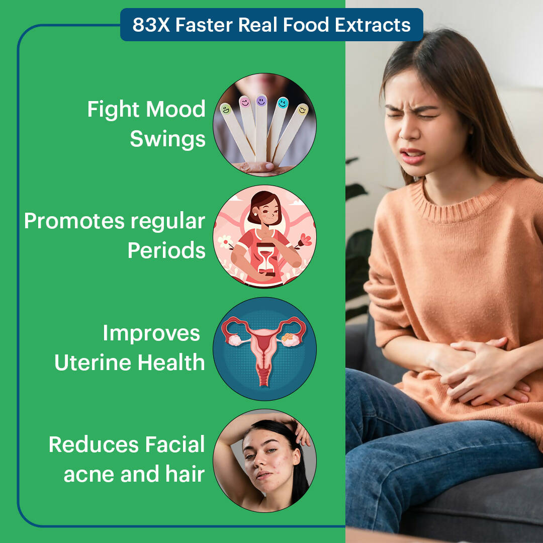Laurik PCOD Balance Tablets With Vitamin D2, Folate And Inositol For Women Health | Swadesiicart