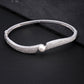 Priyaasi Women Silver-Plated American Diamond and Pearls Studded Bracelet - Noz2Toz