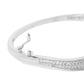 Priyaasi Women Silver-Plated American Diamond and Pearls Studded Bracelet - Swadesiicart