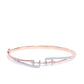 Priyaasi Women Silver Plated Sparkling American Diamond Studded Party Wear Openable Bracelet - Swadesiicart