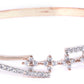 Priyaasi Women Silver Plated Sparkling American Diamond Studded Party Wear Openable Bracelet - Swadesiicart