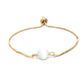 Priyaasi Women White Stone Rose Gold-Polished Spherical Link Bracelet - Swadesiicart