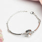 Priyaasi Women American Diamond Silver Plated Link Bracelet - Noz2Toz