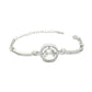 Priyaasi Women American Diamond Silver Plated Link Bracelet - Swadesiicart