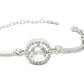 Priyaasi Women American Diamond Silver Plated Link Bracelet - Swadesiicart