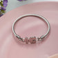 Priyaasi Women Silver Plated Teddy Bear Bangle-Style Bracelet - Noz2Toz