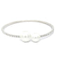 Priyaasi Women American Diamond Perals Silver Plated Circle Cuff Bracelet - Swadesiicart
