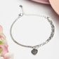 Priyaasi Women Contemporary Silver Plated Heart Link Bracelet - Noz2Toz