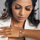 Priyaasi Women Contemporary Silver Plated Heart Link Bracelet - Swadesiicart