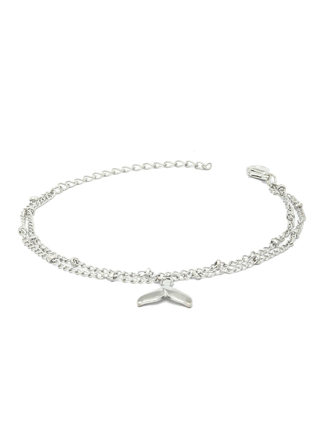 Priyaasi Women Silver Plated Fishtail Link Bracelet - Swadesiicart