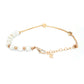 Priyaasi Women White Pearls Rose Gold-Polished Link Bracelet - Swadesiicart