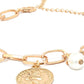 Priyaasi Women White Pearls Rose Gold-Polished Coin Link Bracelet - Swadesiicart