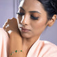 Priyaasi Women Green Gold-Polished Geometric Link Bracelet - Swadesiicart
