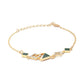 Priyaasi Women Green Gold-Polished Geometric Link Bracelet - Swadesiicart