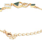 Priyaasi Women Green Gold-Polished Geometric Link Bracelet - Swadesiicart