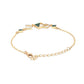 Priyaasi Women Green Gold-Polished Geometric Link Bracelet - Swadesiicart