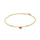 Priyaasi Women Red Stones Gold-Polished Heart Link Bracelet - Swadesiicart