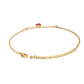 Priyaasi Women Red Stones Gold-Polished Heart Link Bracelet - Swadesiicart