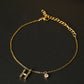 Priyaasi Women H-Alphabet Stone Gold-Polished Link Bracelet - Noz2Toz