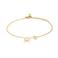 Priyaasi Women H-Alphabet Stone Gold-Polished Link Bracelet - Swadesiicart