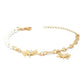 Priyaasi Women White American Diamond Pearls Gold-Polished Star Link Bracelet - Swadesiicart