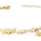 Priyaasi Women White American Diamond Pearls Gold-Polished Star Link Bracelet - Swadesiicart