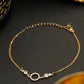 Priyaasi Women American Diamond Gold-Polished Link Bracelet In Circle - Noz2Toz