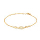 Priyaasi Women American Diamond Gold-Polished Link Bracelet In Circle - Swadesiicart