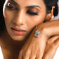 Priyaasi Women Blue Stone Silver Plated Link Bracelet - Swadesiicart