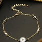 Priyaasi Women White American Diamond Gold-Polished Star Link Bracelet - Noz2Toz