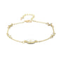 Priyaasi Women White American Diamond Gold-Polished Star Link Bracelet - Swadesiicart