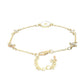 Priyaasi Women White American Diamond Gold-Polished Star Link Bracelet - Swadesiicart