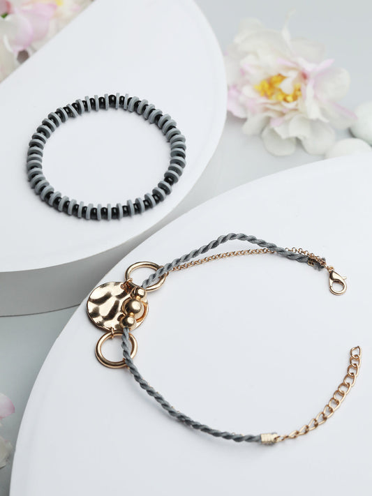 Priyaasi Women Rose Gold Layered Bracelet - Noz2Toz