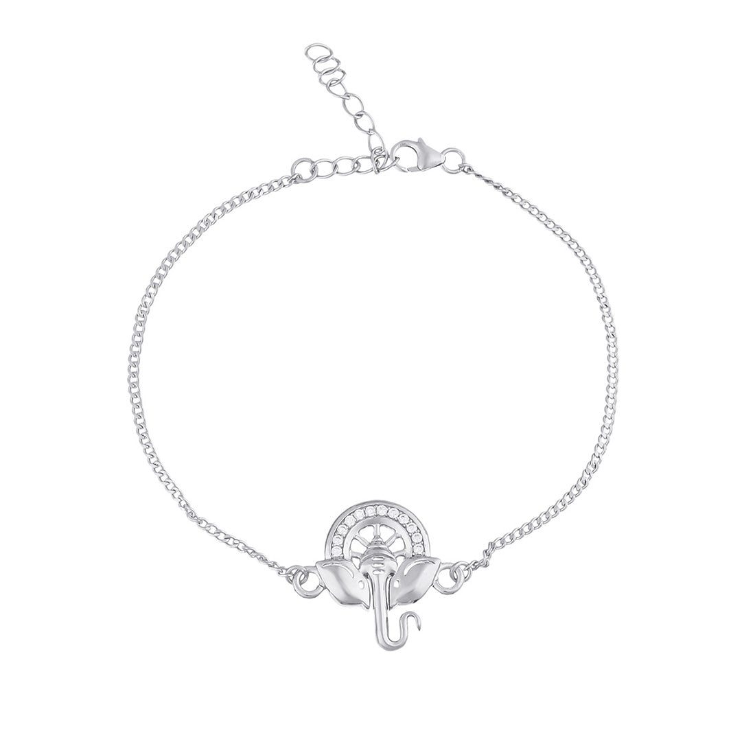 trueBrowns 925 Sterling Silver Auspicious Ganpati Bracelet Style Rakhi | Swadesiicart