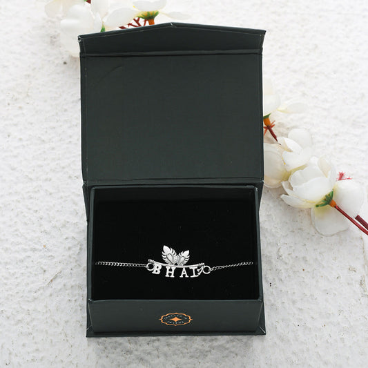 trueBrowns 925 Sterling Silver Stunning BHAI Bracelet Rakhi | Swadesiicart