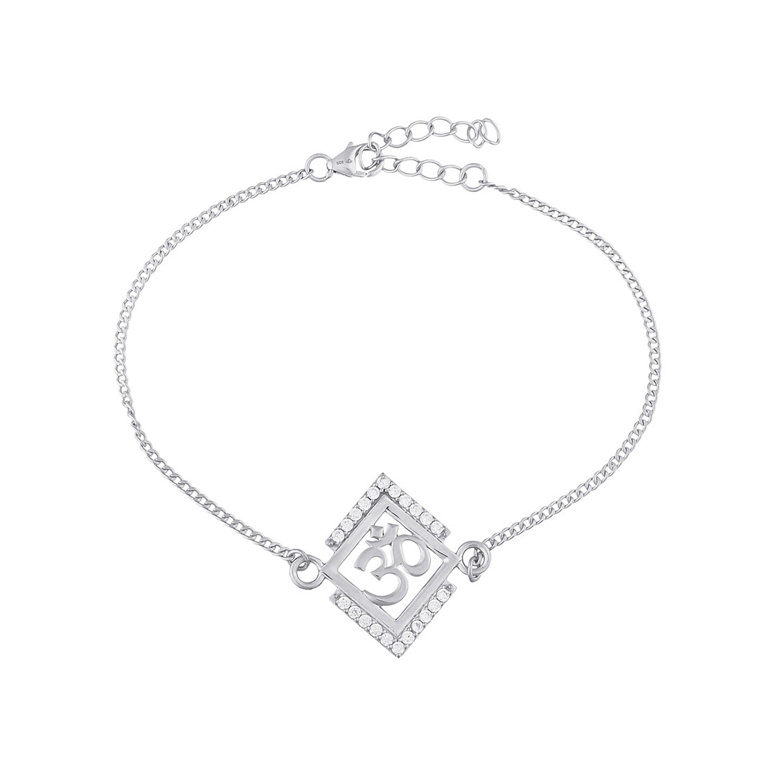 trueBrowns 925 Sterling Silver Precious OM Bracelet Rakhi | Swadesiicart
