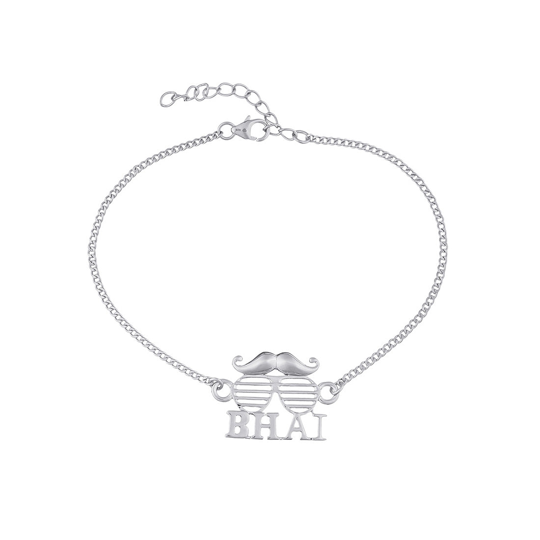 trueBrowns 925 Sterling Silver Precious BHAI Bracelet Rakhi | Swadesiicart