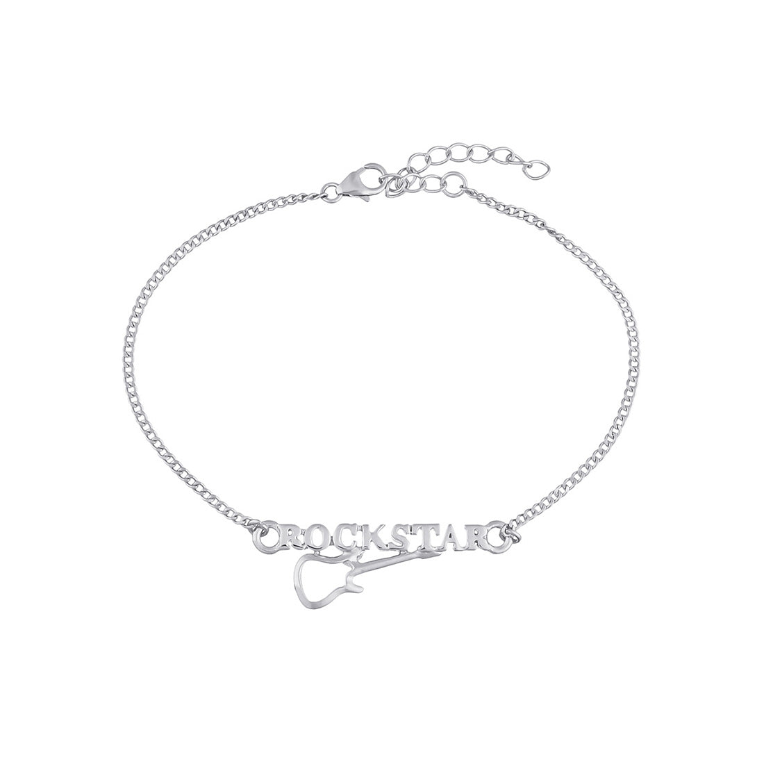 trueBrowns 925 Sterling Silver Precious ROCKSTAR Bracelet Rakhi | Swadesiicart